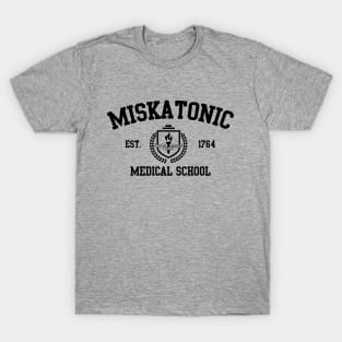 Miskatonic Medical School Black Print T-Shirt